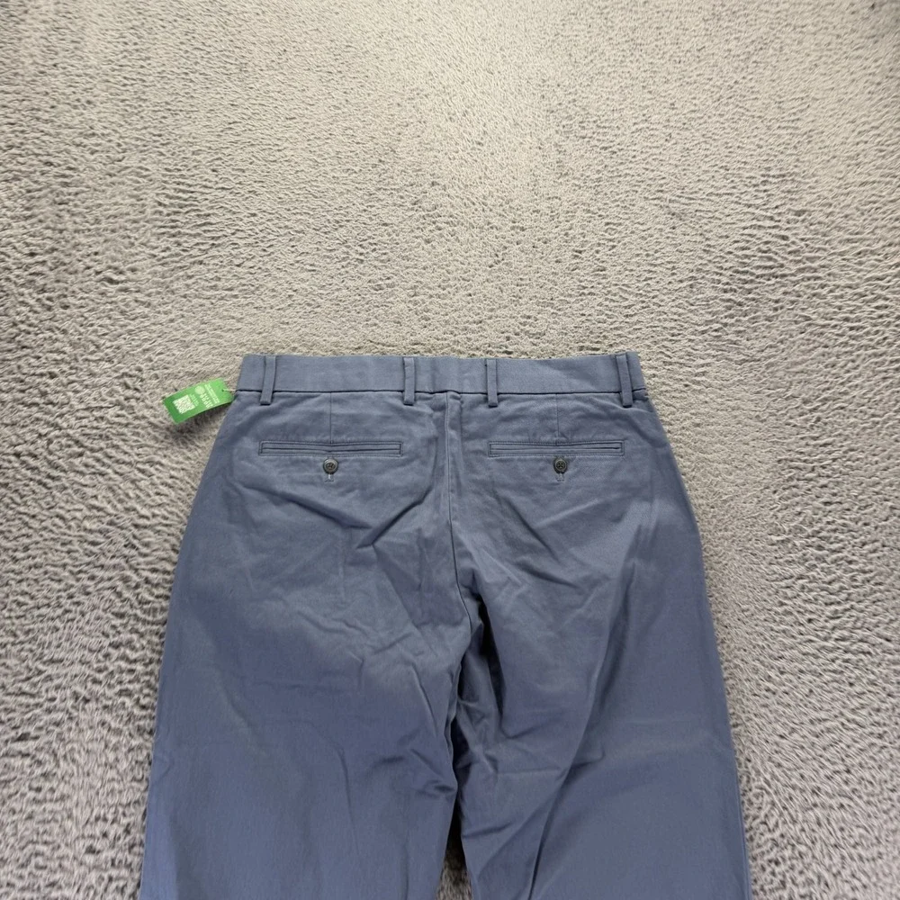Gap Pant Mens 30x34 Blue Cotton Chino Relaxed Straight Career Business Stretch